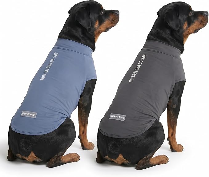 Spark Paws Sunblock Dog T-Shirt, SPF30 Protection, Lightweight Breathable Quick by SparkPaws