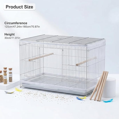 Large Bird Cage Seed Catcher Adjustable Soft Airy Skirt Guard Birdcage Nylon - Image 2