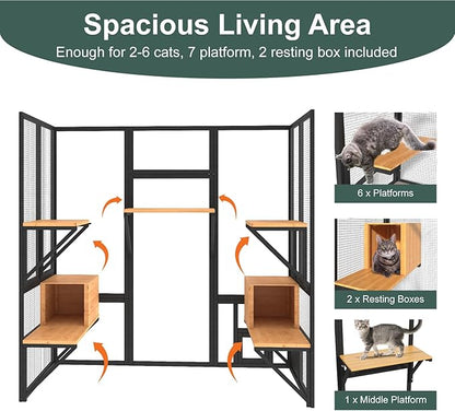 TIMHAKA Cat Catio, Large Cats House - Image 2