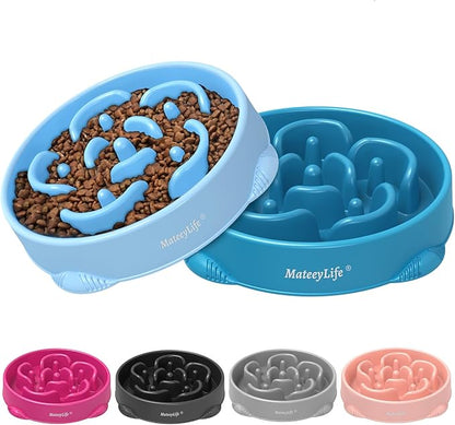 MateeyLife Large Slow Feeder Dog Bowls 2PCS, Anti-Choking Puzzle Dog Food Bowls by MateeyLife