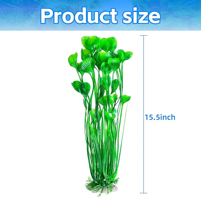 AQUANEAT Artificial Fish Tank Plants, Plastic Aquarium Accessories Large - Image 3
