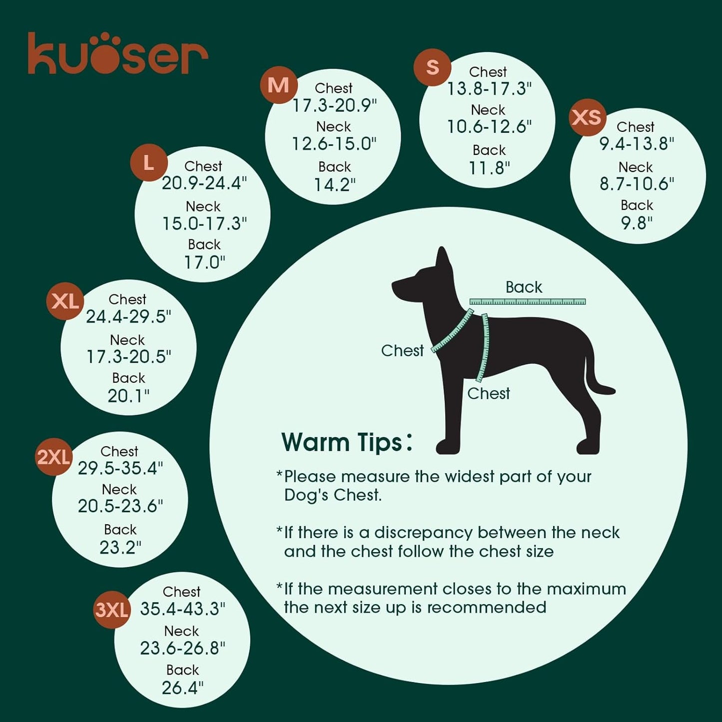 Kuoser Waterproof Dog Coat, Reversible Dog Jacket for Small Dogs, Adjustable Durable Doggie Winter Coat Warm Cozy Puppy Cold Weather Apparel from Small to Large Breed, Yellow S