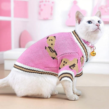 ABRRLO Small Dog Sweaters Cute Bear Dog Cardigans Clothes - Image 8