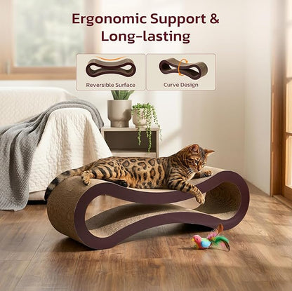 Extra Large Cat Scratcher Cardboard Bed, 100% Recyclable & Reversible Durable - Image 5