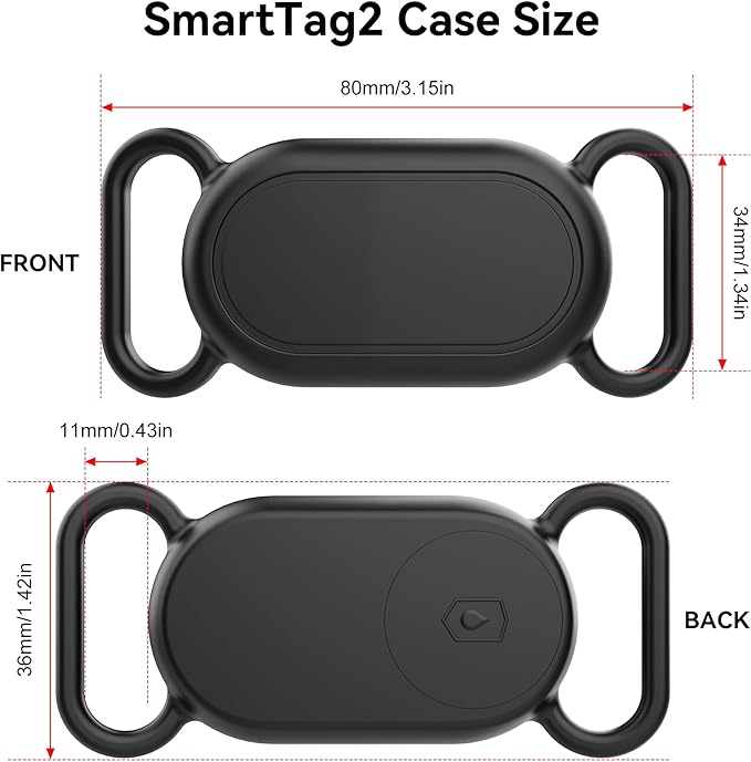 Dog Collar Holder for Galaxy Smarttag2, Waterproof Silicone Case for Pet Cat - Image 2