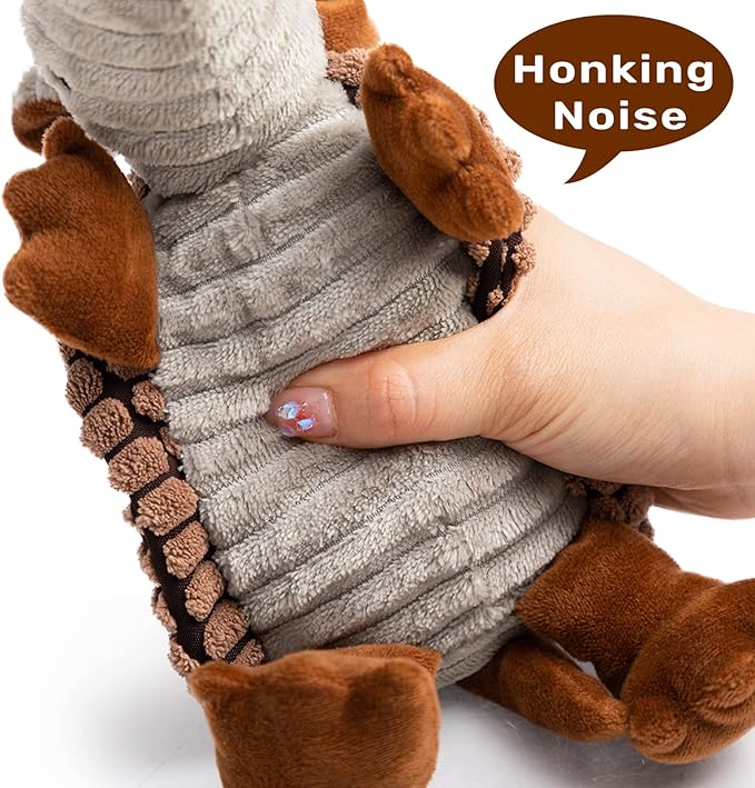 Hollypet Plush Dog Squeaky Toy Stuffed Armadillo Animal Pet Puppy Chew Toys - Image 3