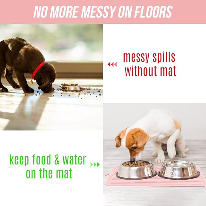 Pet Placemat for Dog and Cat, Mat for Prevent Food and Water Overflow, Portable - Image 5