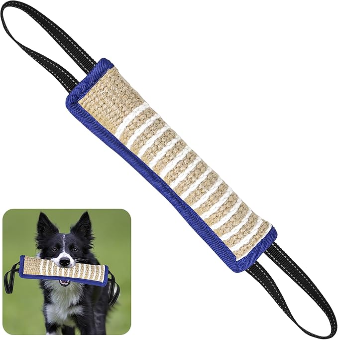 ToLanbbt Dog Tug Toy Bite Jute Pillow Pull Toy by ToLanbbt
