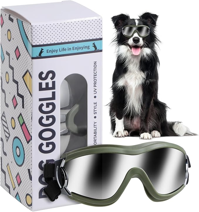 Dog Sunglasses Goggles, UV Wind Dust Fog Protection Pet Glasses Eye Wear by NVTED