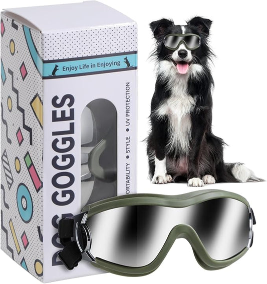 Dog Sunglasses Goggles, UV Wind Dust Fog Protection Pet Glasses Eye Wear by NVTED