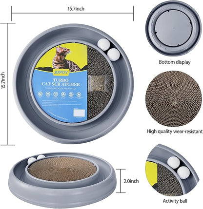 Cat Scratcher Toy Ball Track for Indoor Cats, Round Interactive Scratching - Image 4