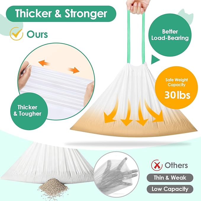 Thickened Automatic Cat Litter Box Liner Bag, Extra Thick Leakproof, - Image 4