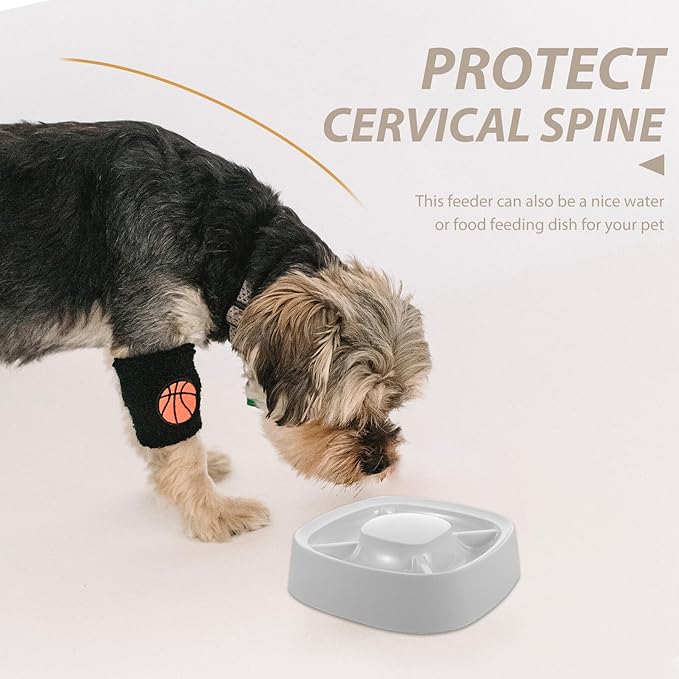 Milisten 4-in-1 Pet Feeder Bowl Set, Plastic Puppy Feeding Station - Image 4