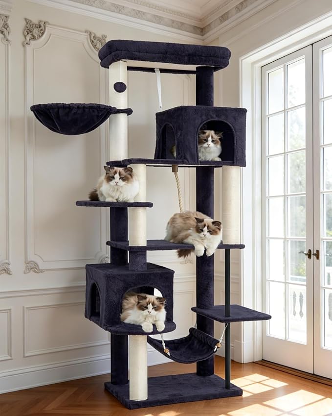 Gitelsnour Cat Tree for Indoor Cats Large Adult, 70.5'' Cat Tower by Gitelnour