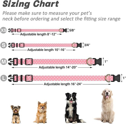 Reflective Dog Collar for Medium Dogs, Cute Adjustable Heavy-Duty Nylon Puppy - Image 7