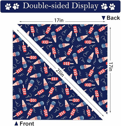 4th of July Dog Bandanas, Patriotic Pet Decorations 2 Pack, Adjustable - Image 4