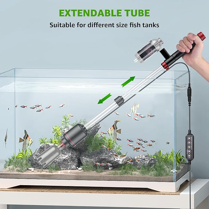 Electric Aquarium Vacuum Gravel Cleaner: 24W Fish Tank Vacuum Gravel Cleaner - Image 7