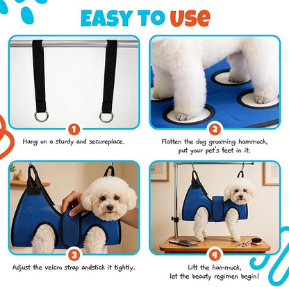 Dog Grooming Hammock Harness, Hanging Sling Restraint - Image 8