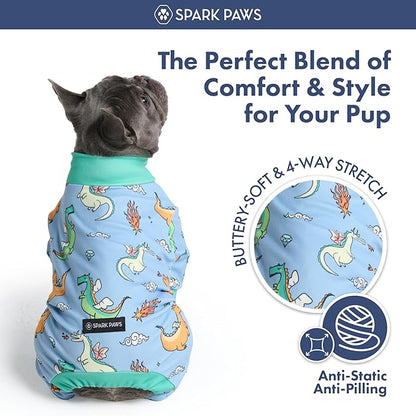 Spark Paws Dog Pajama, Dog Recovery Suit Male, Ultra-Soft and 4-Way Stretch - Image 2
