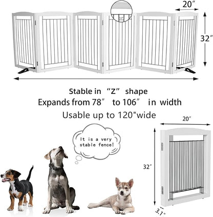 ZJSF Freestanding Dog Fence Indoor, Foldable Dog Gate - Image 7