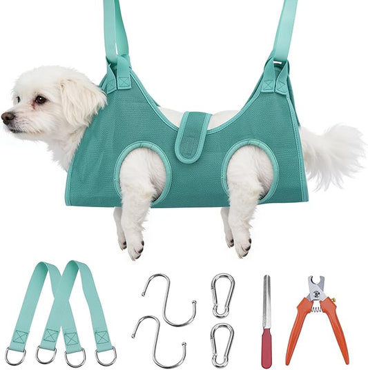 Dog Grooming Hammock for Small Dogs and Cats, Pet Nail Sling Harness Hammock by Unknown