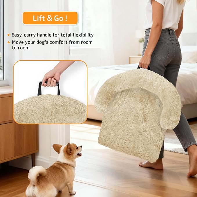 Calming Dog Bed Fluffy Plush Dog Mat - Image 3