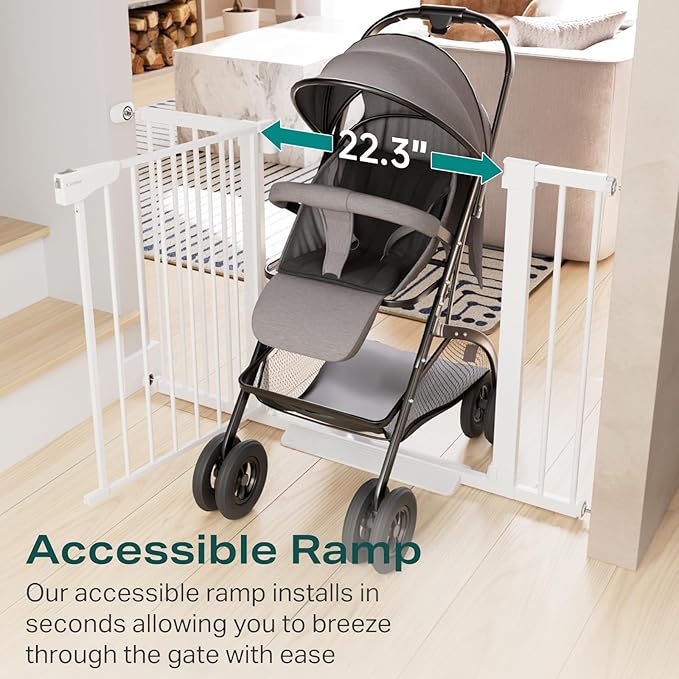 Cumbor 30-46" Baby Gate for Stairs, Toddler Safety Essentials for The House - Image 5