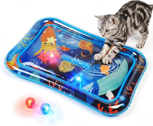 Cat Water Sensory Play Mat by Toptakeit