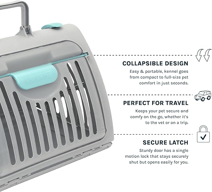 SportPet Large Hard-Sided Travel Cat Carrier - Image 4