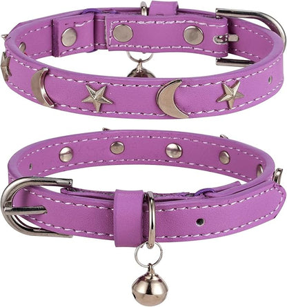 CHUKCHI Leather Cat Collars for Boy Girl Cats by CHUKCHI