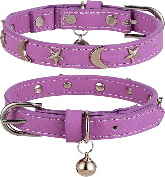 CHUKCHI Leather Cat Collars for Boy Girl Cats by CHUKCHI