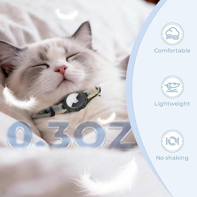Breakaway AirTag Cat Collar, Reflective Cat Tracker Collar - Image 4