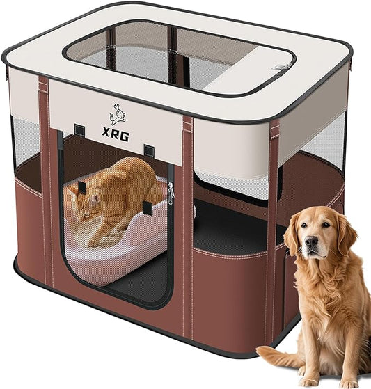Portable Foldable Pet Playpen Collapsible Crates Kennel Playpen by XRG