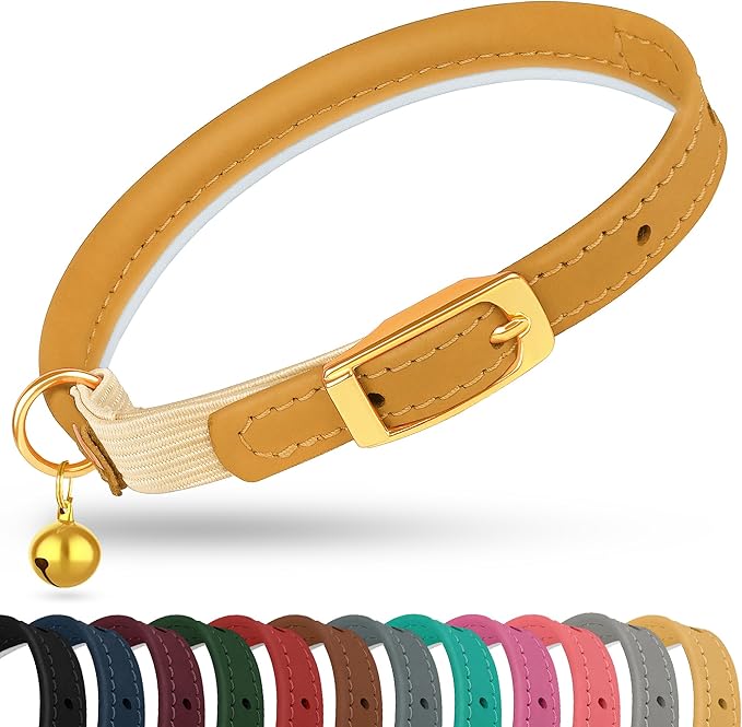 OOPSDOGGY Rolled Leather Cat Collar by OOPSDOGGY