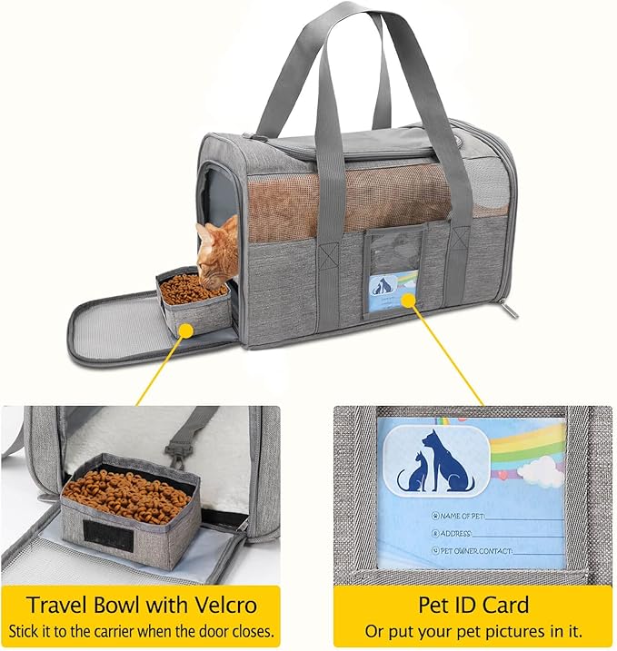 Refrze Cat Carrier for Large Cats 20 lbs, Medium Cat Under 25 lbs, Dog Carriers - Image 4