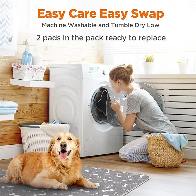Washable Pee Pads for Dogs Large 72" x 72" 2-Pack Reusable Puppy Pads Pet - Image 5