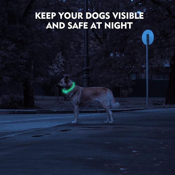 NOVKIN LED Dog Collar, Cut-to-Fit Light Up Dog Collar - Image 3