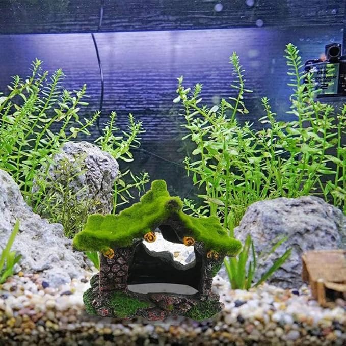 Tfwadmx Aquarium Decoration House Resin Hollow Hideout House, Small Betta Fish - Image 7