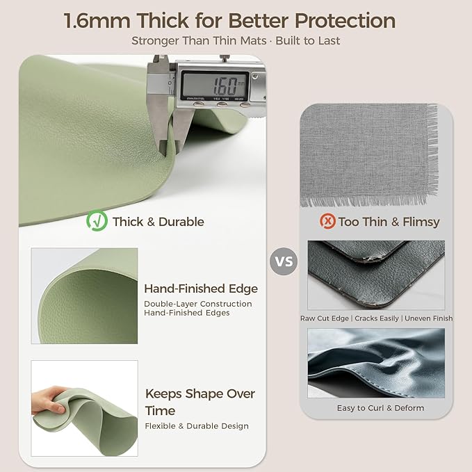 Premium Thick Silicone Placemat，Heat & Oil Resistant, Non-Slip Table Mat - Image 2