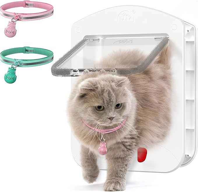 HIDROSIL Cat Door with Collar Sensor, Cat Door with Magnetic Keys and 2 Sensor by HIDROSILpetsupplies