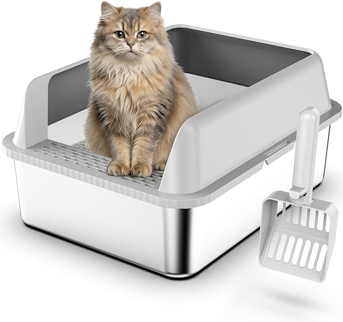 Suzzipaws Stainless Steel Litter Box by Suzzipaws