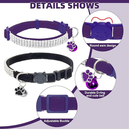EXPAWLORER Soft Velvet Safe Cat Collars - Image 3