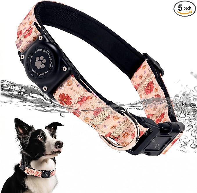 Upgraded AirTag Dog Collar, IP68 Waterproof Air Tag Dog Collar Holder, by FURRIGO