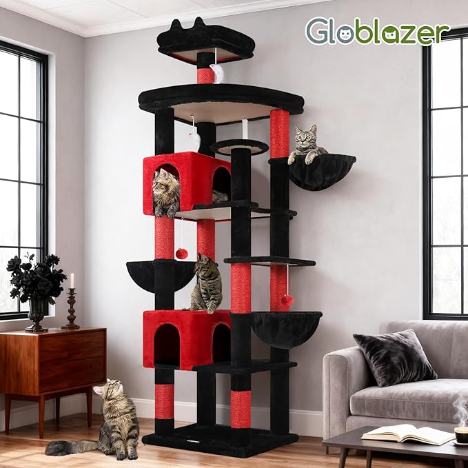 Globlazer Extra Large Gothic Cat Tree Tower, 82in Tall Goth Heavy Duty Cat Tree - Image 8