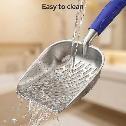 Cat Litter Scoop, Large Long Handle Kitty Metal Scooper, Heavy Duty Aluminum - Image 6