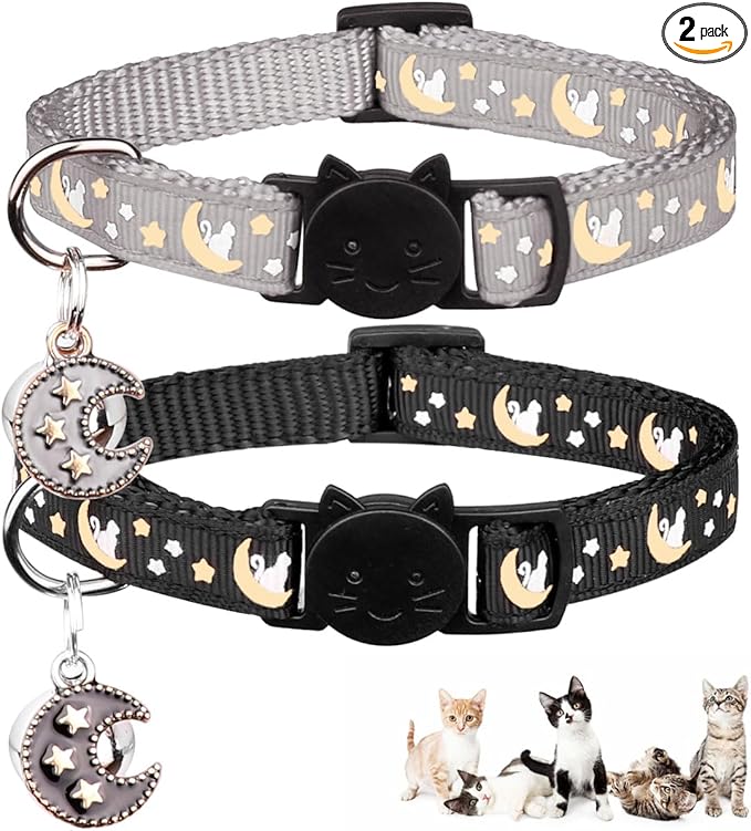 Baeuppit 2Pcs Breakaway Cats Collars Cat Collars by Baeuppit