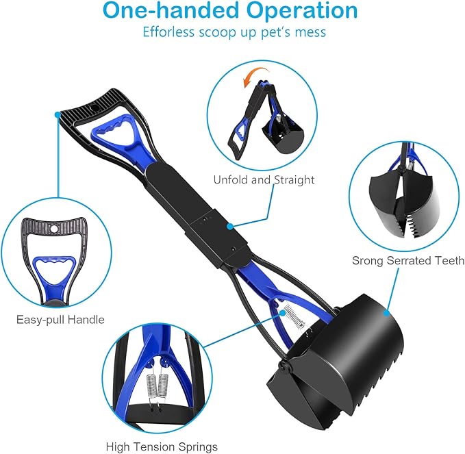 UPSKY Pooper Scooper for Large Small Dogs, Folding Dog Poop Scooper, Sturdy - Image 3