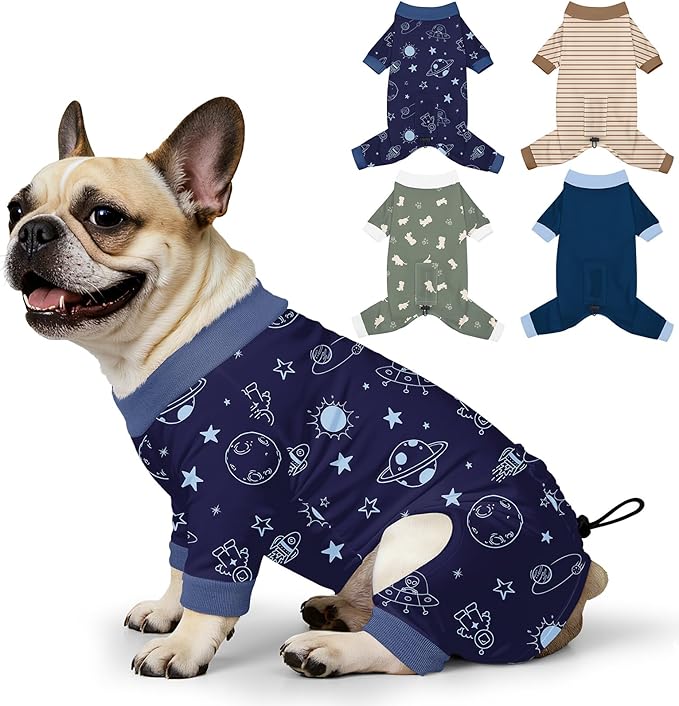 Bienbee Dog Pajamas, 4 Pack Dog Recovery Suit Shedding Suit Cute Soft Puppy by Bienbee