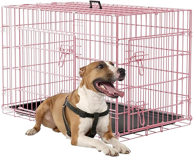 FDW Dog Crate 36inch Dog Cage Foldable Metal Kennel by FDW