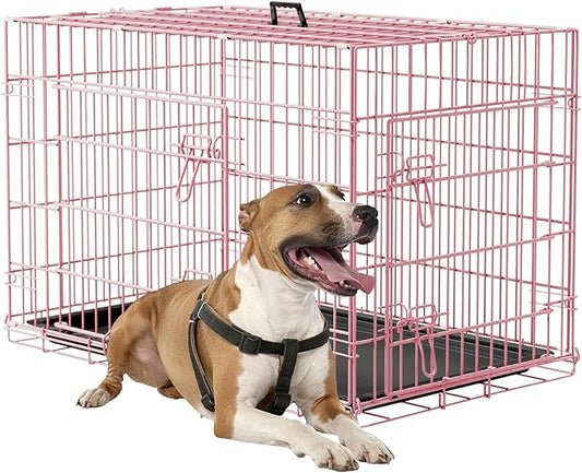 FDW Dog Crate 36inch Dog Cage Foldable Metal Kennel by FDW